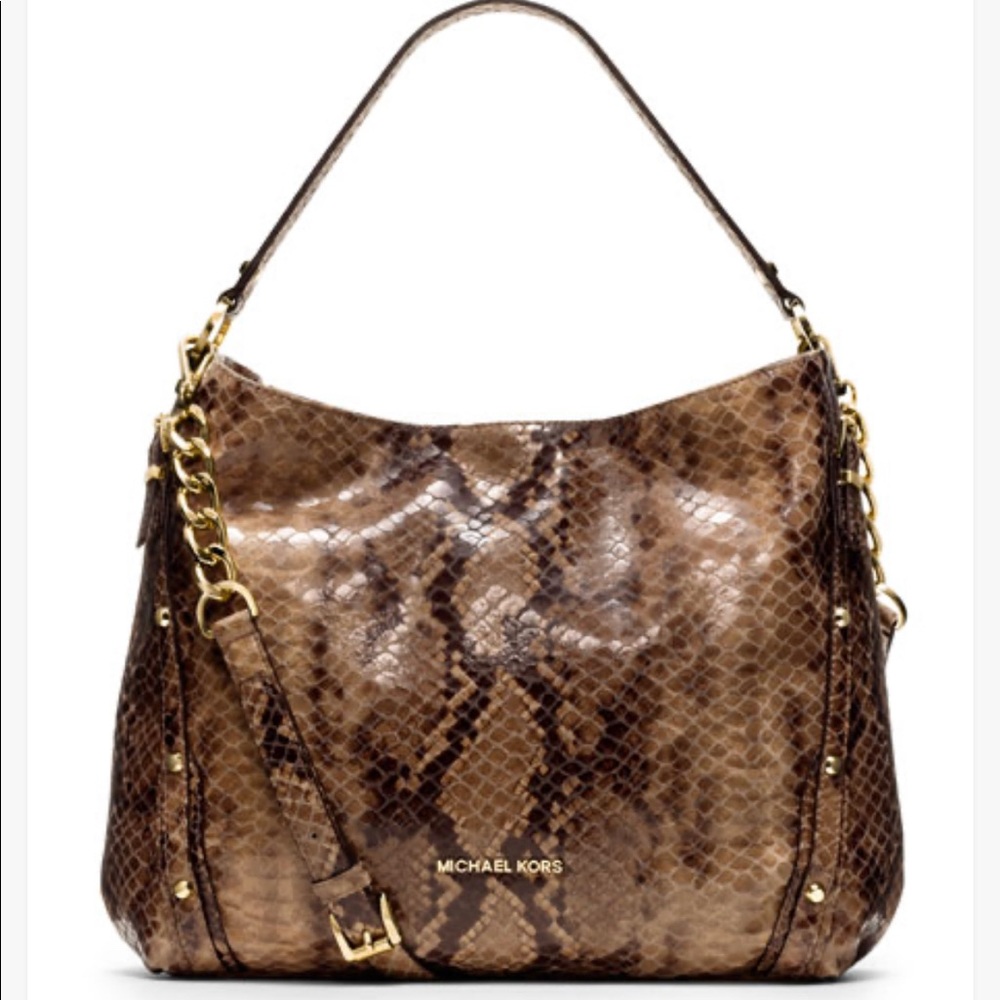 Michael Kors Leigh Stud Large Shoulder Bag (NWT)